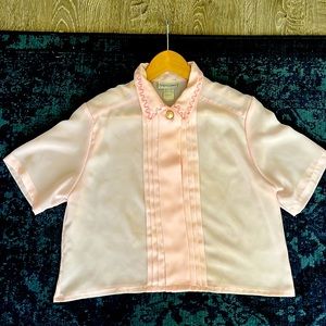 Light pink blouse. Brand:Impressions. Size: 10. Made in the USA